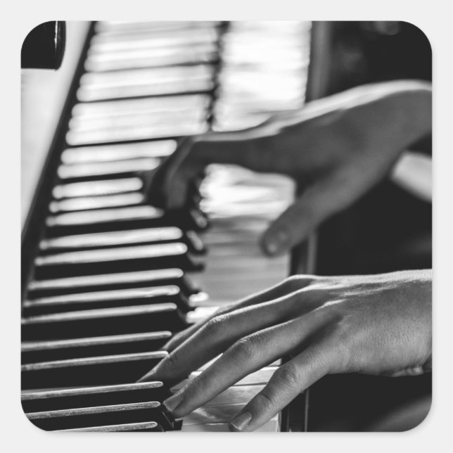 Awesome Piano Square Sticker (Front)