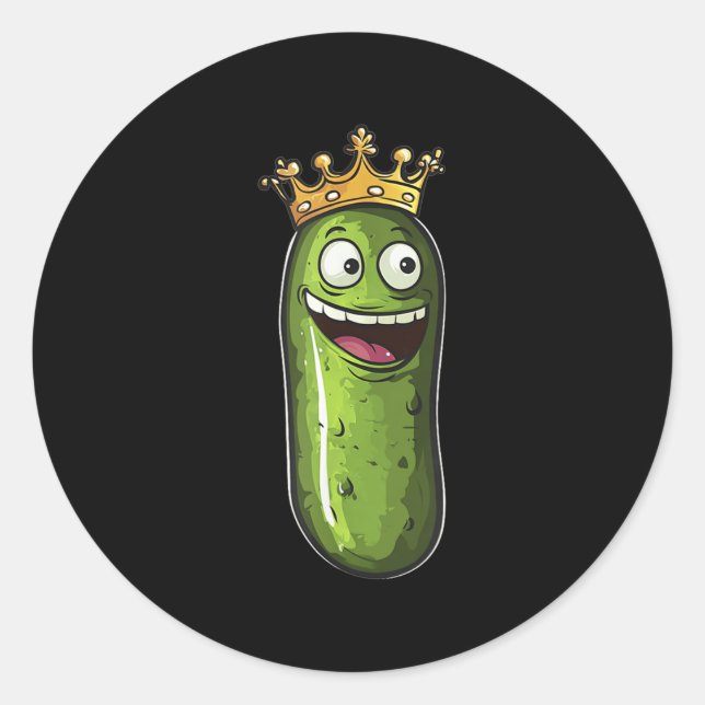 Awesome Pickle Kingdom Costume For Crown Lovers  Classic Round Sticker (Front)