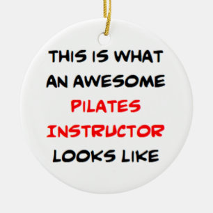 awesome pilates instructor ceramic tree decoration
