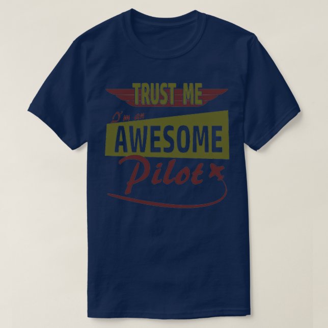 Awesome Pilot  T-Shirt (Design Front)