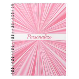 Awesome Pink Abstract Personalise Journal Notebook