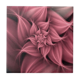 Awesome pink Flower Fractal Tile