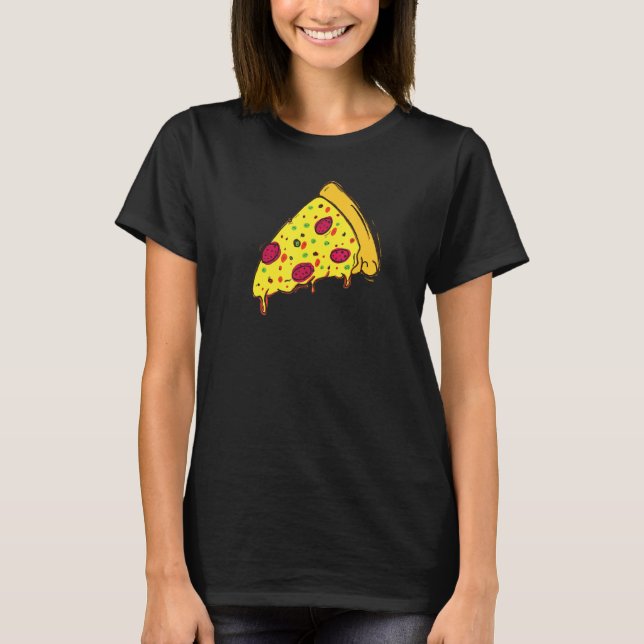 Awesome Pizza Slice For Fast Food T-Shirt (Front)