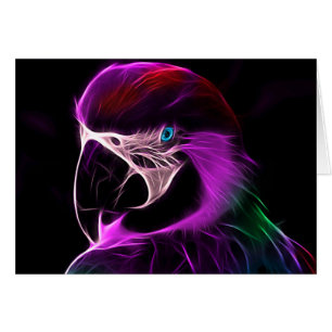 Awesome Plum Glow Parrot Blank Inside