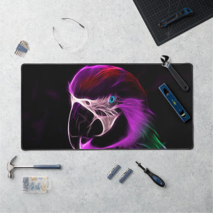 Awesome Plum Glow Parrot Desk Mat