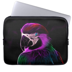 Awesome Plum Glow Parrot Laptop Sleeve