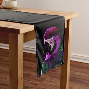 Awesome Plum Glow Parrot Long Table Runner