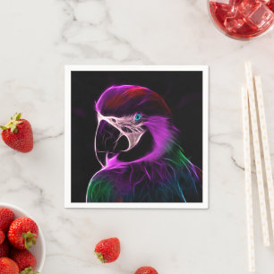 Awesome Plum Glow Parrot Napkin