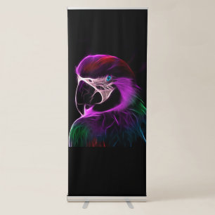 Awesome Plum Glow Parrot Retractable Banner