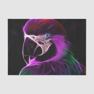 Awesome Plum Glow Parrot Tissue Paper