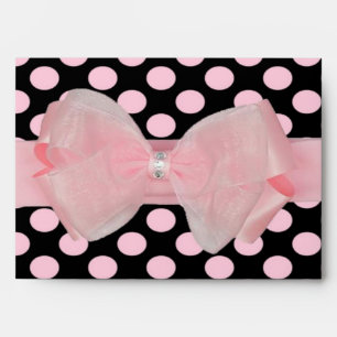 Awesome polka dot bows & rhinestone envelope