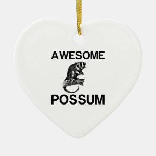 AWESOME POSSUM CERAMIC TREE DECORATION