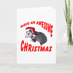 Awesome Possum Christmas Holiday Card