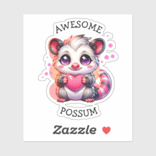Awesome Possum   Cute Cartoon Opossum