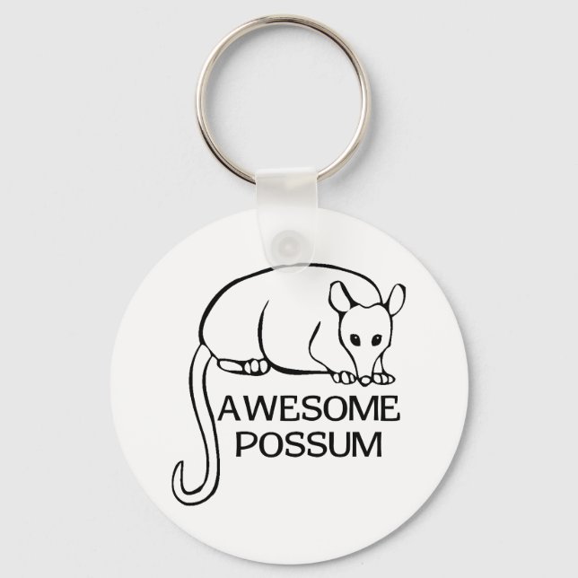 Awesome Possum Key Ring (Front)