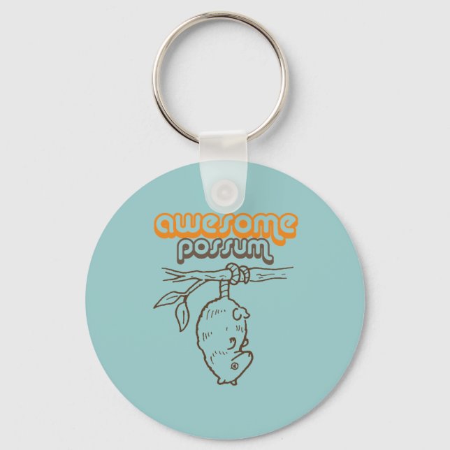 Awesome Possum Key Ring (Front)