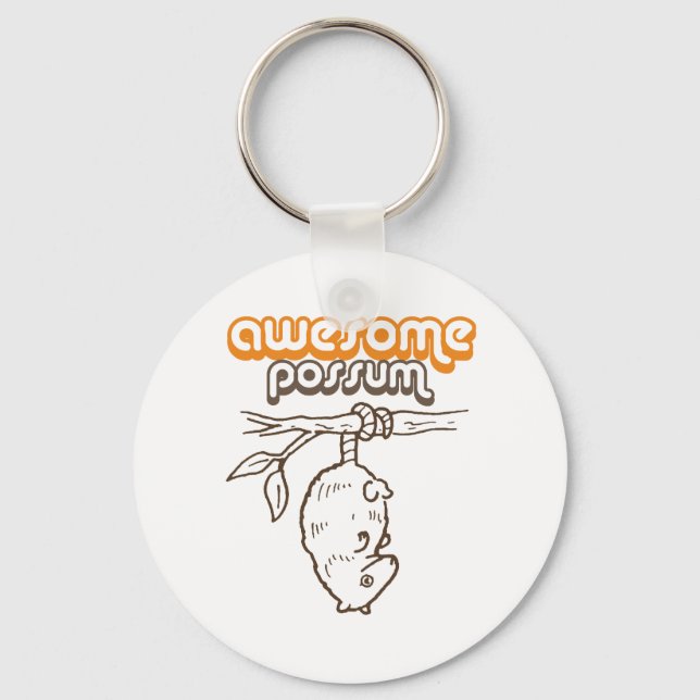 Awesome Possum Key Ring (Front)