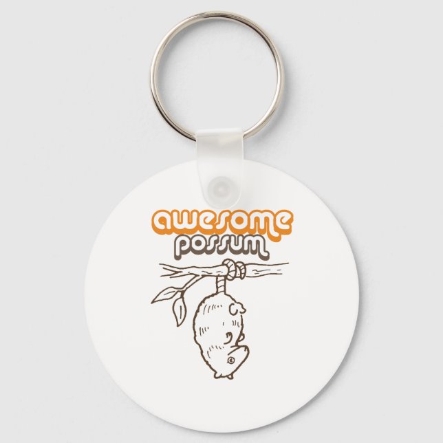 Awesome Possum Key Ring (Front)