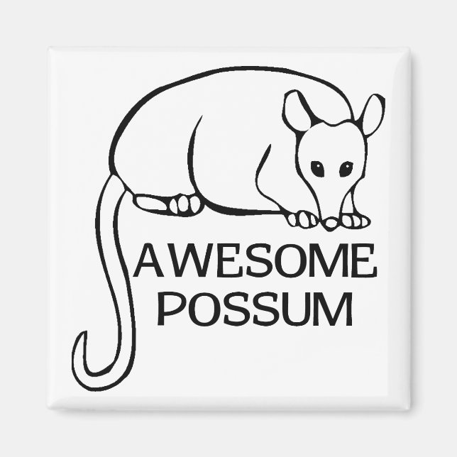 Awesome Possum Magnet (Front)