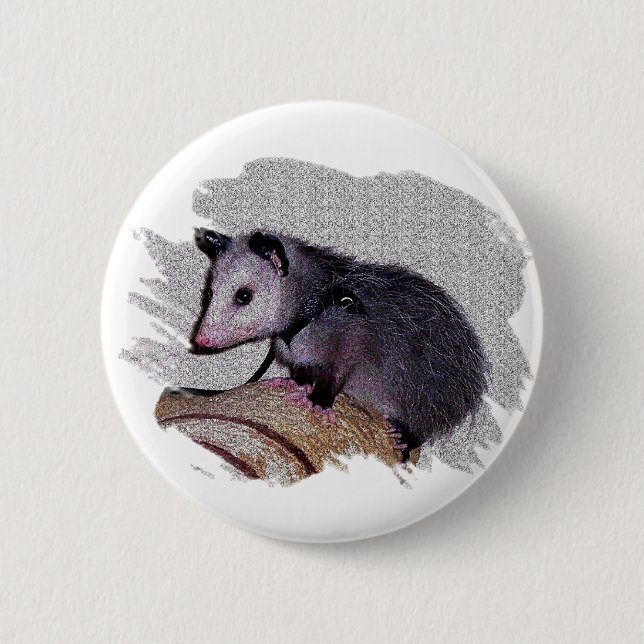 Awesome Possum Opossum 6 Cm Round Badge (Front)