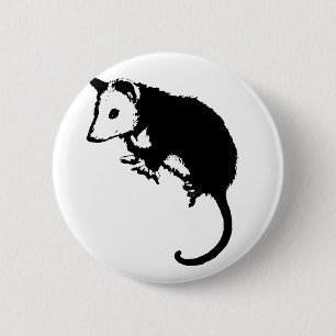 Awesome Possum Opossum 6 Cm Round Badge