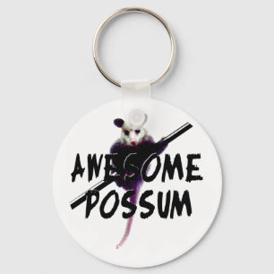 Awesome Possum Opossum Key Ring