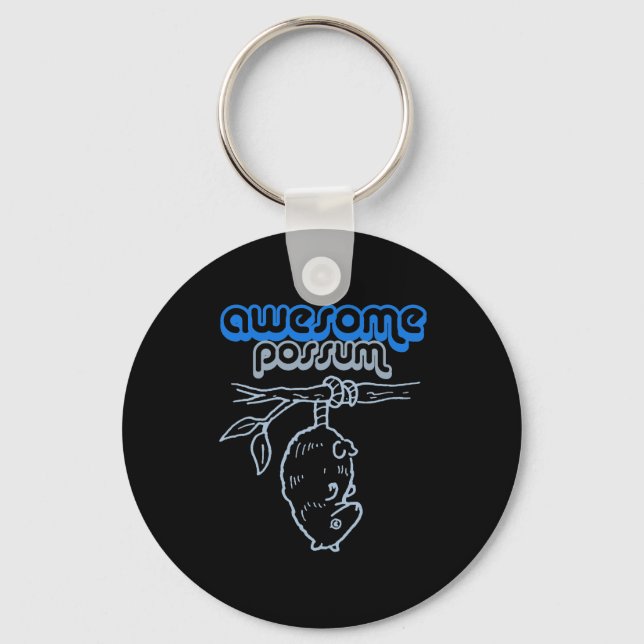 AWESOME POSSUM T-shirt Key Ring (Front)