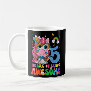 Awesome Princess Unicorn Birthday 5 Year Old Girl Coffee Mug