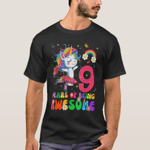 Awesome Princess Unicorn Birthday 9 Year Old Girl T-Shirt