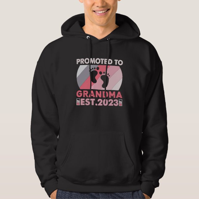 Awesome Promoted to Grandma 2023  New Grandma To B Hoodie (Front)