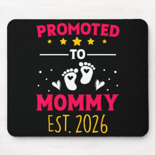 Awesome Promoted To Mommy 2026 Pregnancy Announcem Mouse Mat