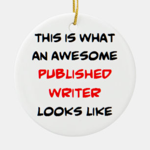 awesome published writer ceramic tree decoration