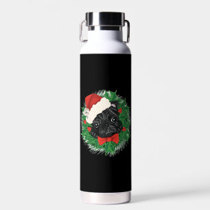 Awesome Pug Christmas Shirt Water Bottle