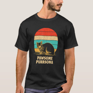 Awesome Purrsona Cat Pun Girlfriend Kitten Cat Mum T-Shirt