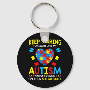 Awesome Puzzle Piece TShirt Autism Awareness for b Key Ring