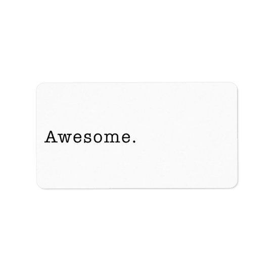 Awesome Quote Template Blank in Black and White Address Label