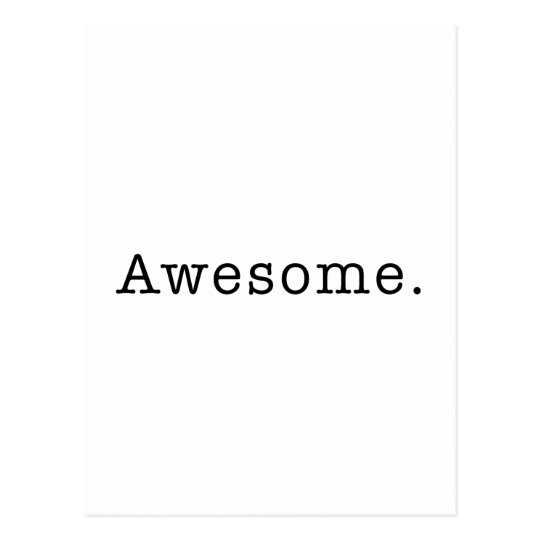 Awesome Quote Template Blank in Black and White Postcard