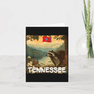 Awesome Racoon in Beautiful Tennessee Nature Card