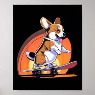 Awesome Rad Animals Uni Kids And Adults Black Corg Poster