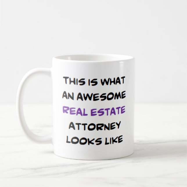 awesome real estate attorney coffee mug (Left)