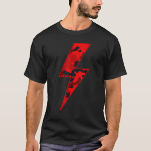 Awesome RED CAMO Lightning Bolt T-Shirt