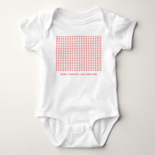 Awesome, Red Coconut Trees Silhouette Christmas Baby Bodysuit