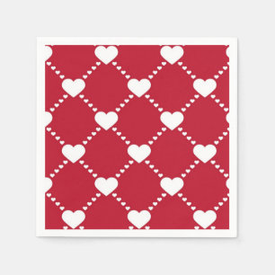 awesome red hearts napkin
