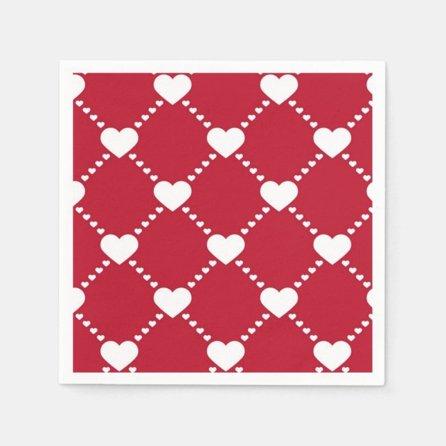 awesome red hearts napkin (Front)