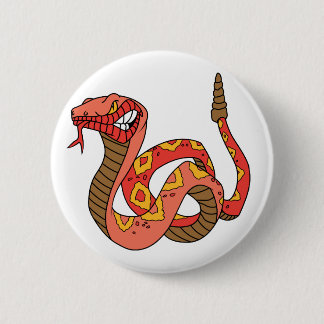 Awesome Red Rattlesnake 6 Cm Round Badge