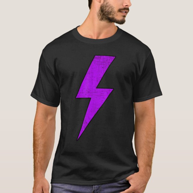 Awesome Retro Distressed Front & Back PURPLE Light T-Shirt (Front)