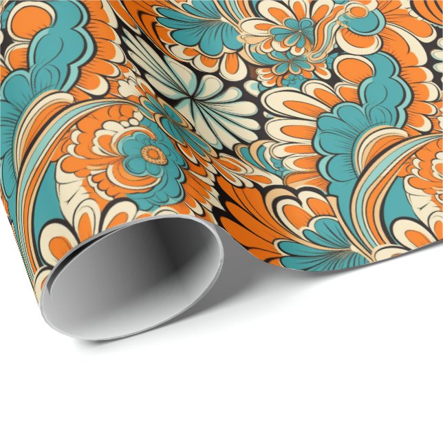 Awesome retro tiled pattern  wrapping paper (Roll Corner)