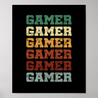 Awesome Retro Vintage Video Gamer Typography