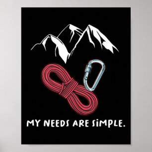 Awesome Rock Climbing Gift Shirt Rock Climber Boul Poster