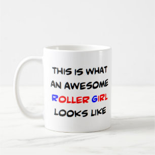 awesome roller girl coffee mug